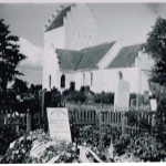 Amalies begravelse 1950. Laurits sten i baggrunden