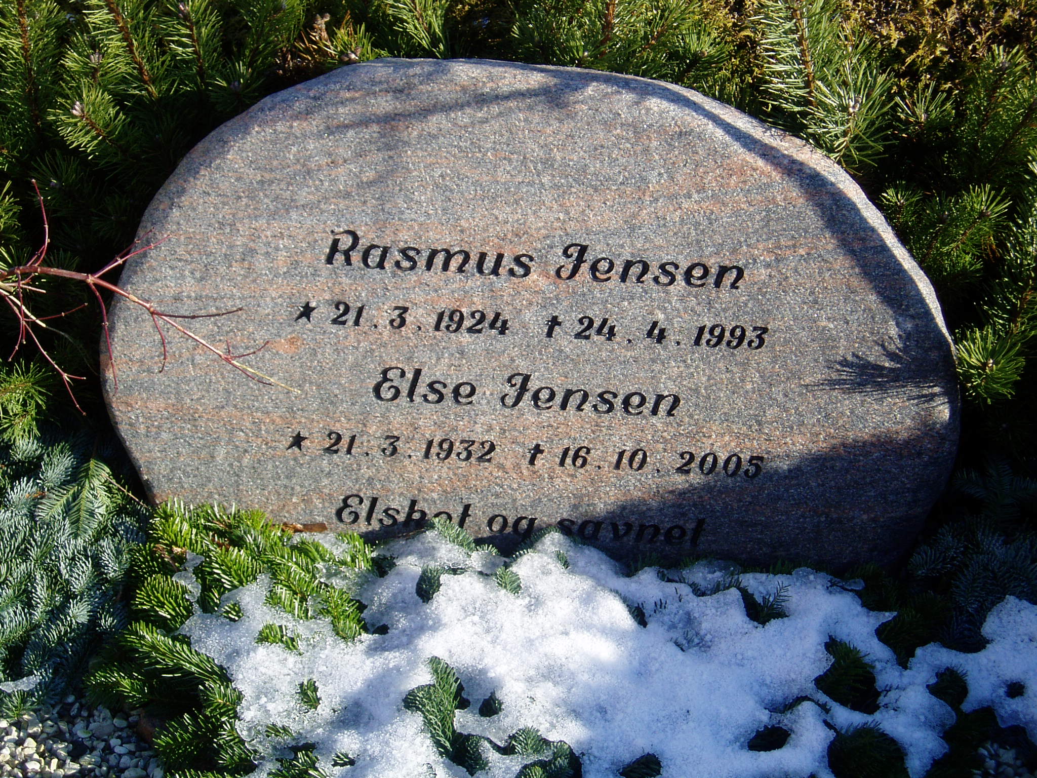 Else-Rasmus Jensen. Karup Kirkegård