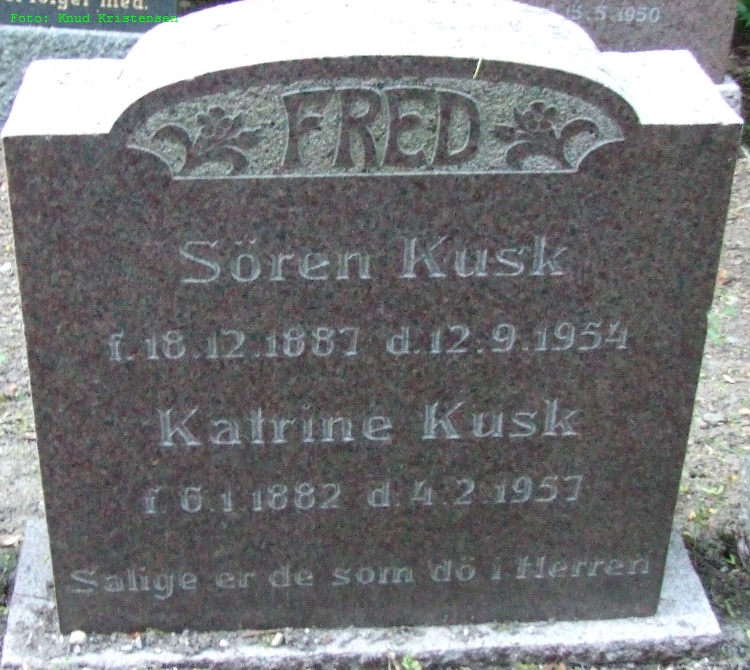 Søren kusk, Vinderslev Kirkegård