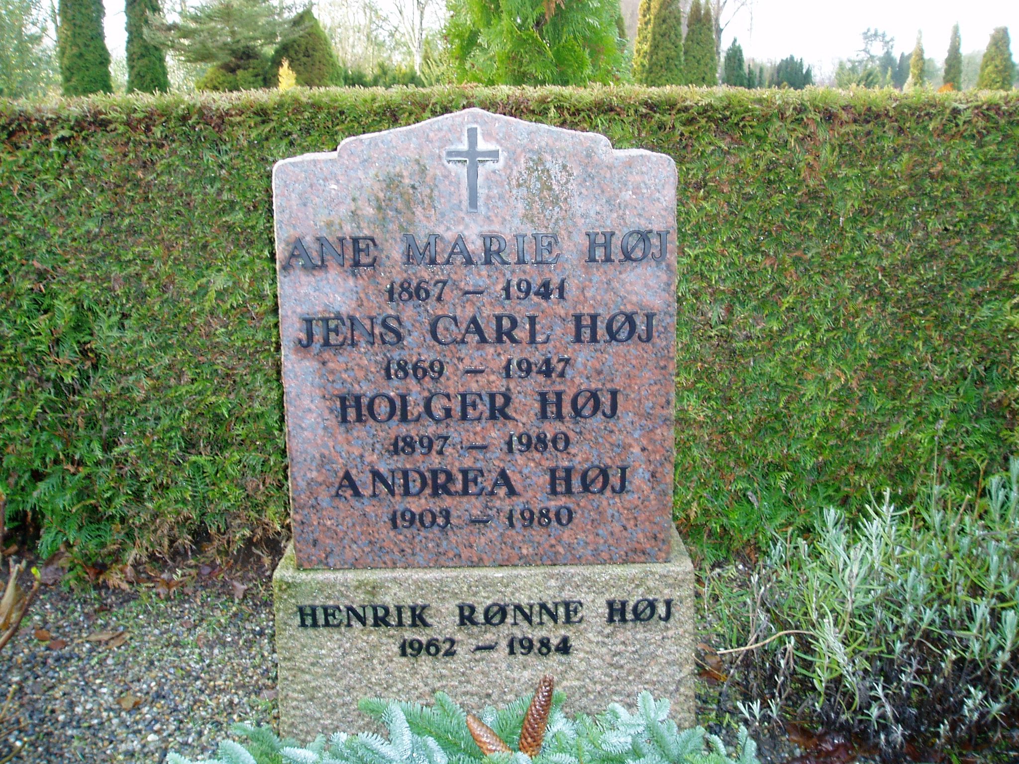 Jens Carl Høj's Familiegravsted. V. kirkegård, Horsens