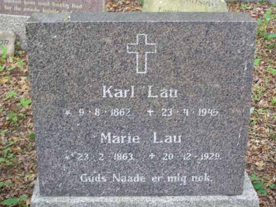 Karl Wilhelm Lau-Marie Kristine Kristensen. Engesvang Kirkegård