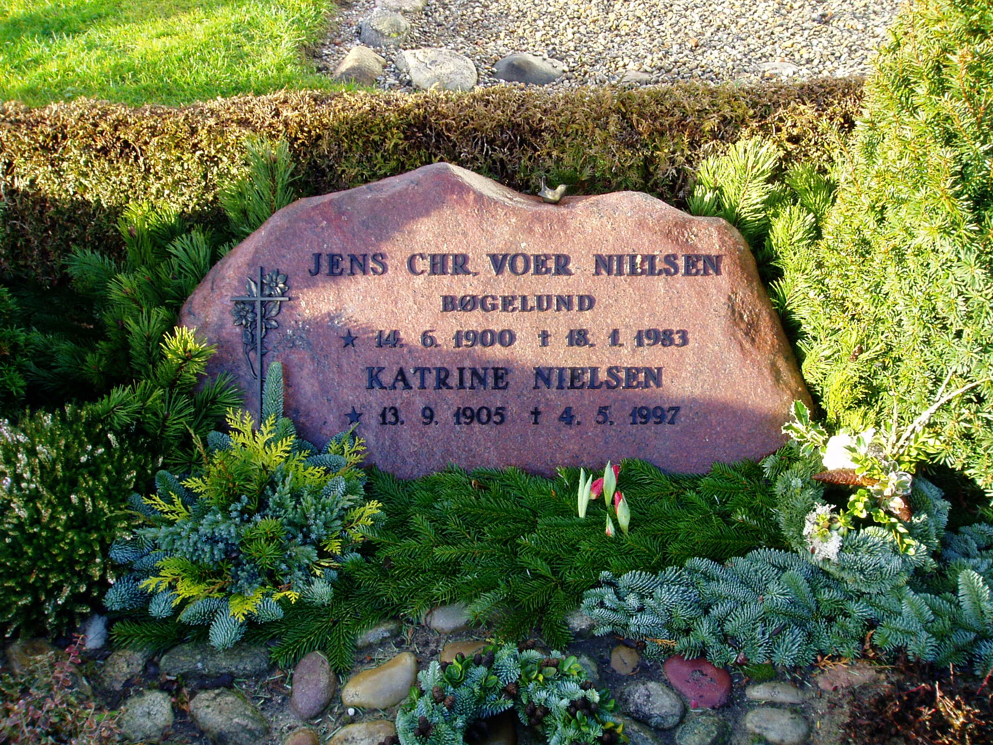 Jens Chr. Voer Nielsen-Nielsine Katrine Hagelskjær. Karup Kirkegård
