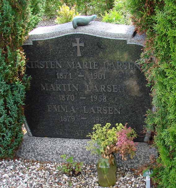 Kirsten-Emma-Martin Larsen Over Uhre. Karup Kirkegård
