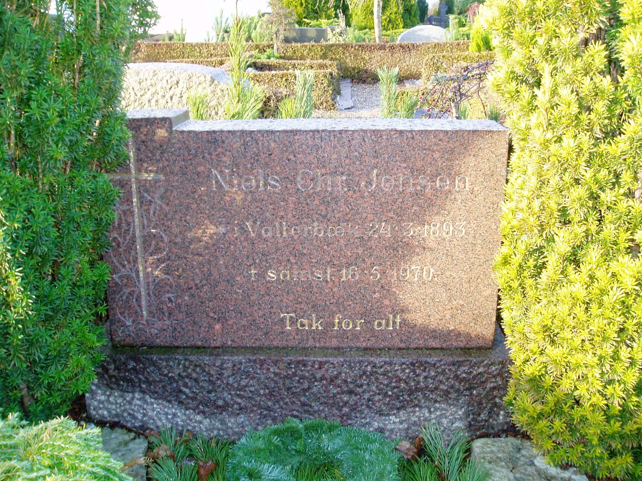 Niels Chr. Jensen. Karup Kirkegård