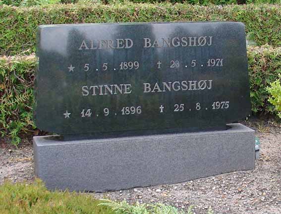 Stinne og Alferd Bangshøj. Karup Kirkegård