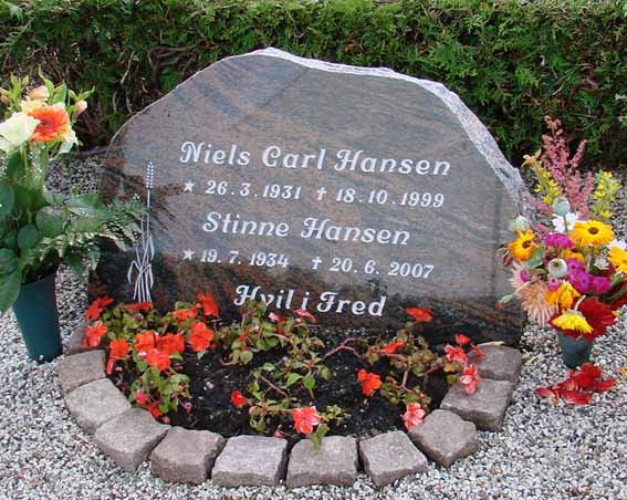 Niels Carl Hansen-Grethe Kirstine Jensen. Karup kirkegård