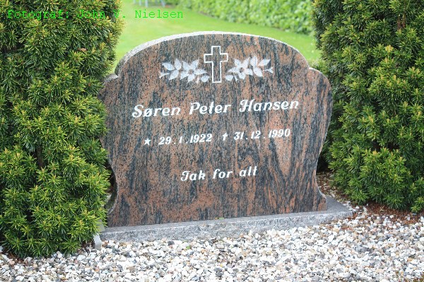 Søren Peter Hansen. Grathe Kirkegård