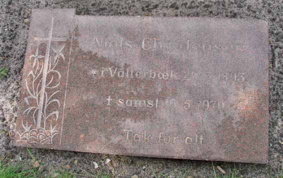 Niels Chr. Jensen 1893-1970. Karup Kirkegård