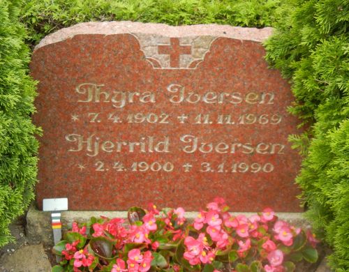 Thyra Marie Jensen. Glud Kirkegård